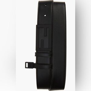 New Authentic Fendi Baguette FF Logo Buckle Leather Belt